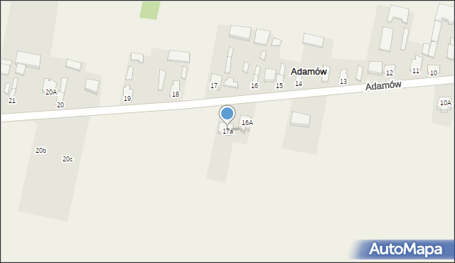 Adamów, Adamów, 17a, mapa Adamów