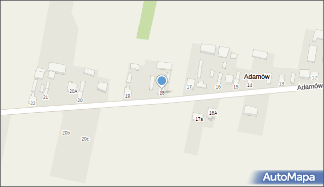 Adamów, Adamów, 18, mapa Adamów