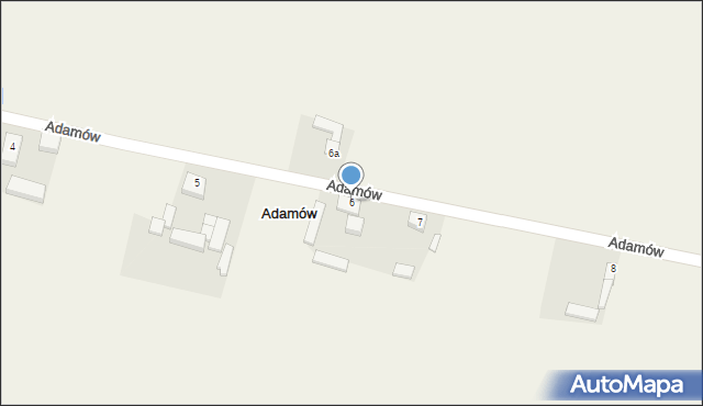 Adamów, Adamów, 6, mapa Adamów