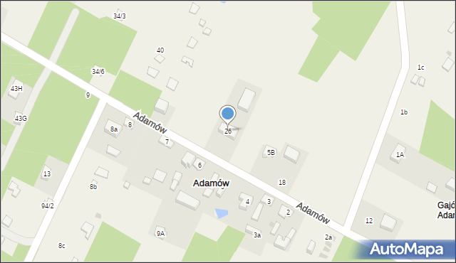 Adamów, Adamów, 26, mapa Adamów