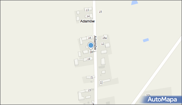 Adamów, Adamów, 18, mapa Adamów