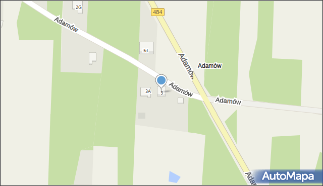 Adamów, Adamów, 3, mapa Adamów