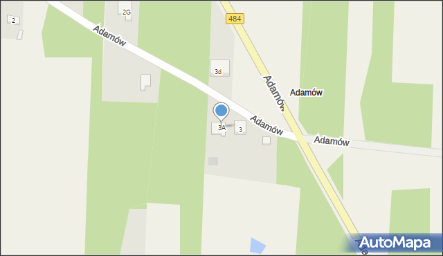 Adamów, Adamów, 3A, mapa Adamów