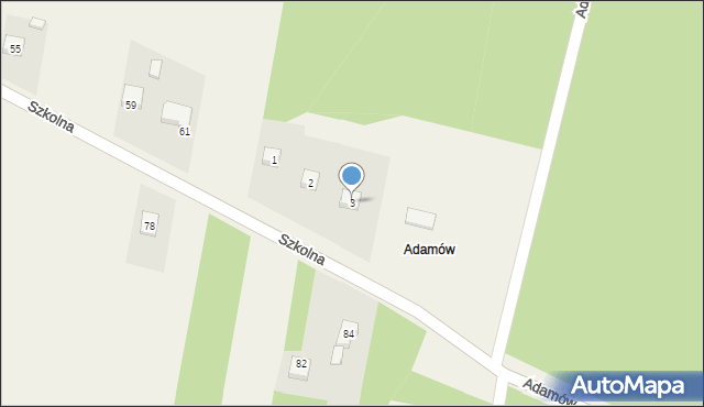 Adamów, Adamów, 3, mapa Adamów