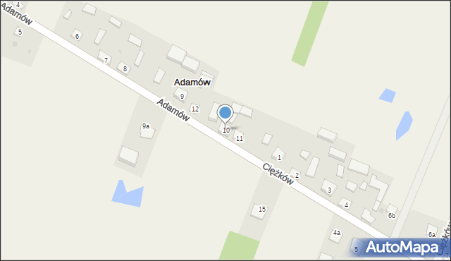 Adamów, Adamów, 10, mapa Adamów