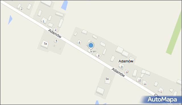 Adamów, Adamów, 7, mapa Adamów