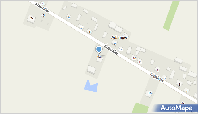 Adamów, Adamów, 9a, mapa Adamów