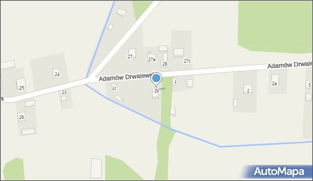 Adamów Drwalewski, Adamów Drwalewski, 1b, mapa Adamów Drwalewski