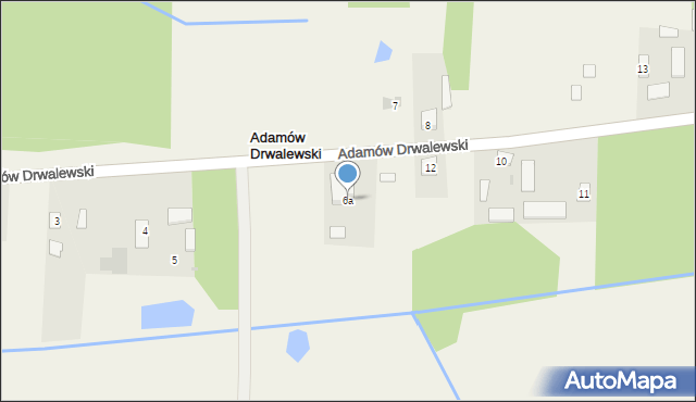 Adamów Drwalewski, Adamów Drwalewski, 6a, mapa Adamów Drwalewski