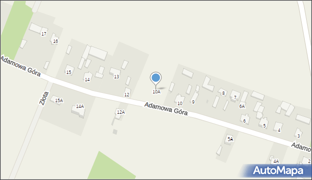 Adamowa Góra, Adamowa Góra, 10A, mapa Adamowa Góra