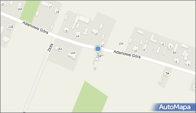 Adamowa Góra, Adamowa Góra, 12A, mapa Adamowa Góra