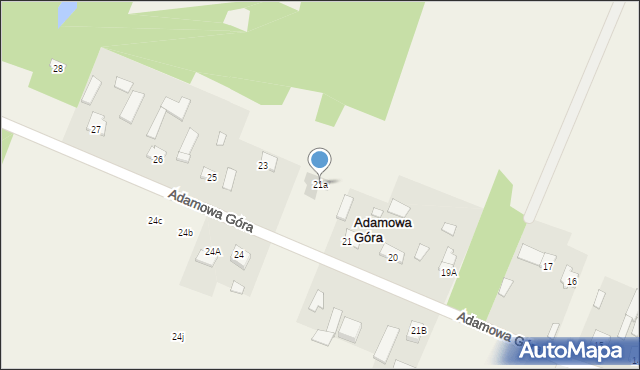 Adamowa Góra, Adamowa Góra, 21a, mapa Adamowa Góra