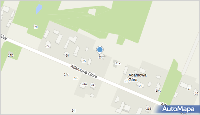 Adamowa Góra, Adamowa Góra, 23, mapa Adamowa Góra