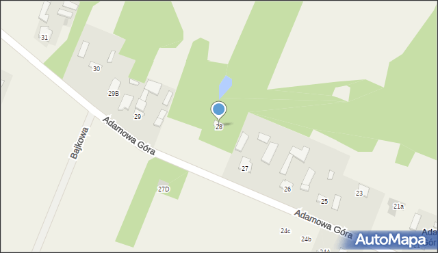 Adamowa Góra, Adamowa Góra, 28, mapa Adamowa Góra