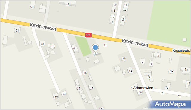 Adamowice, Adamowice, 12, mapa Adamowice