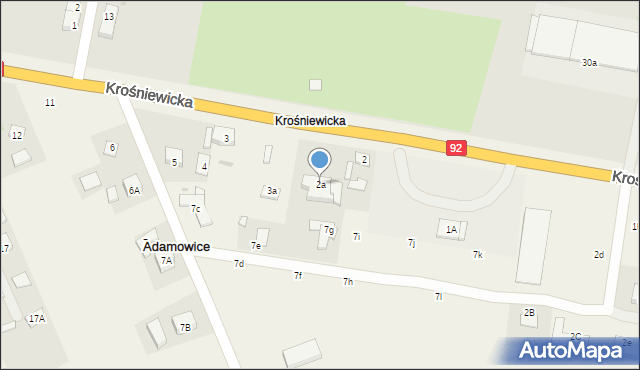 Adamowice, Adamowice, 2a, mapa Adamowice