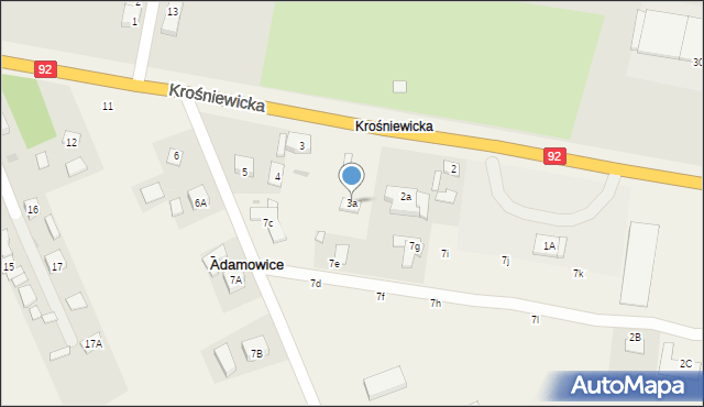 Adamowice, Adamowice, 3a, mapa Adamowice