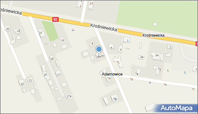 Adamowice, Adamowice, 6A, mapa Adamowice