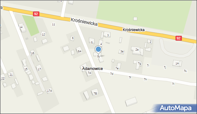 Adamowice, Adamowice, 7c, mapa Adamowice