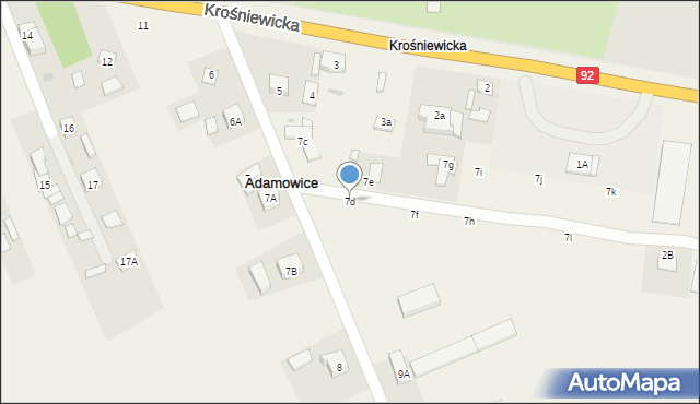 Adamowice, Adamowice, 7d, mapa Adamowice