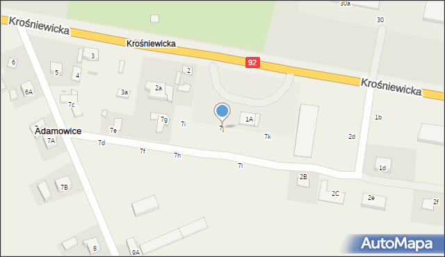 Adamowice, Adamowice, 7j, mapa Adamowice