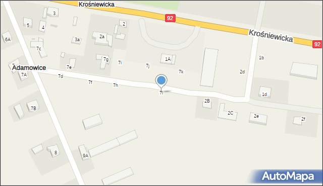 Adamowice, Adamowice, 7l, mapa Adamowice