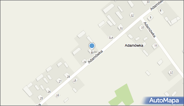 Adamówka, Adamówka, 30, mapa Adamówka