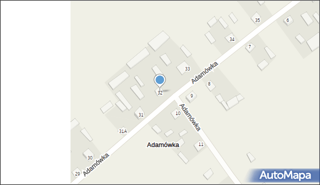 Adamówka, Adamówka, 32, mapa Adamówka