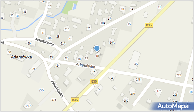 Adamówka, Adamówka, 18, mapa Adamówka