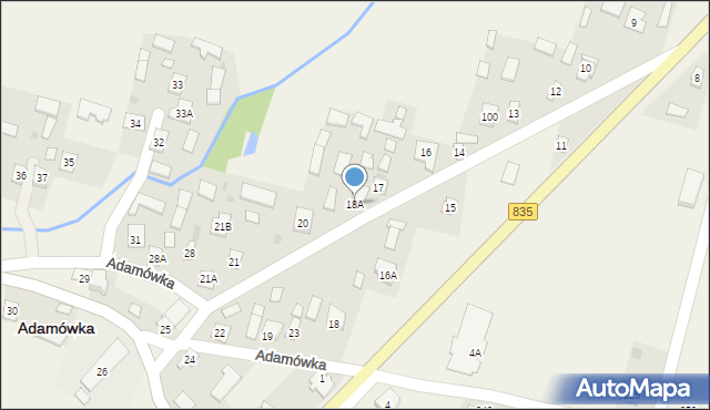 Adamówka, Adamówka, 18A, mapa Adamówka