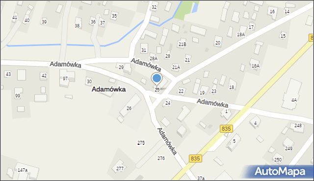 Adamówka, Adamówka, 25, mapa Adamówka
