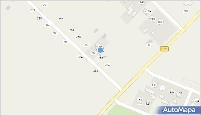 Adamówka, Adamówka, 265, mapa Adamówka