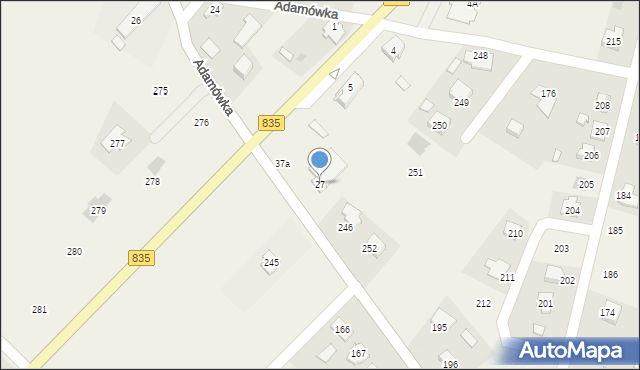 Adamówka, Adamówka, 27, mapa Adamówka