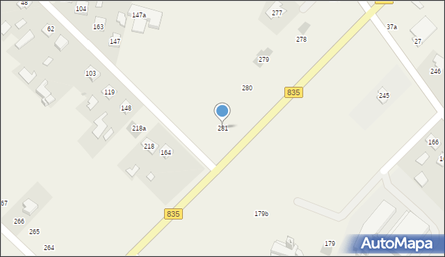 Adamówka, Adamówka, 281, mapa Adamówka