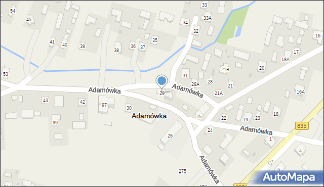 Adamówka, Adamówka, 29, mapa Adamówka