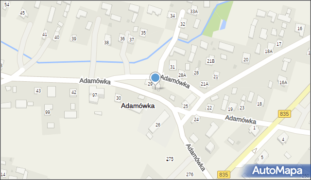 Adamówka, Adamówka, 29a, mapa Adamówka