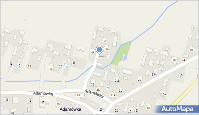 Adamówka, Adamówka, 32, mapa Adamówka