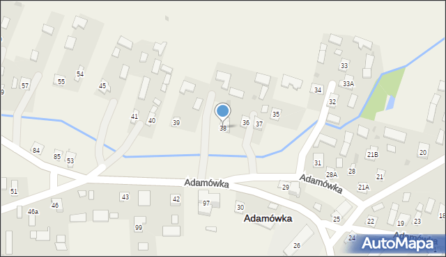 Adamówka, Adamówka, 38, mapa Adamówka