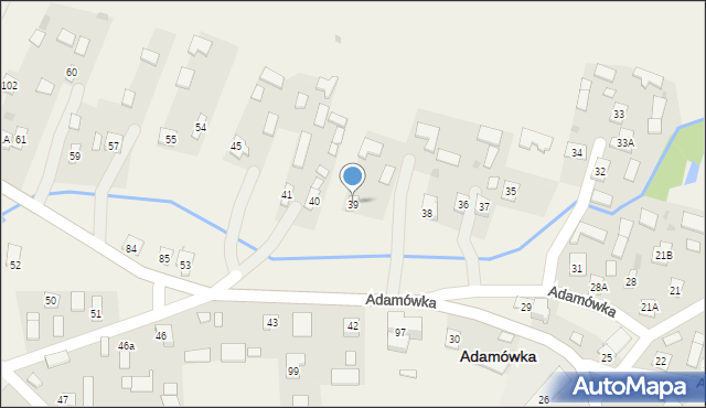 Adamówka, Adamówka, 39, mapa Adamówka