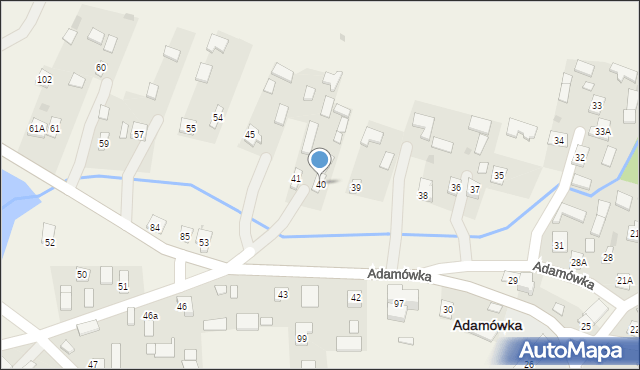 Adamówka, Adamówka, 40, mapa Adamówka