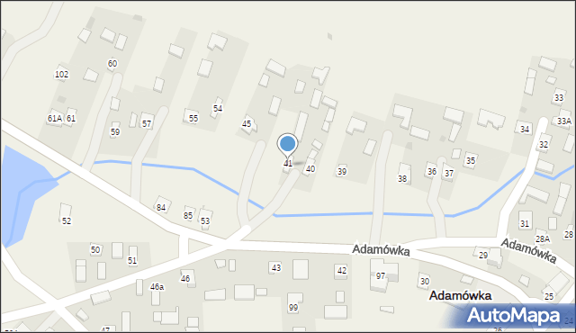 Adamówka, Adamówka, 41, mapa Adamówka