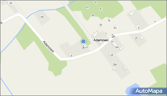 Adamowo, Adamowo, 26, mapa Adamowo