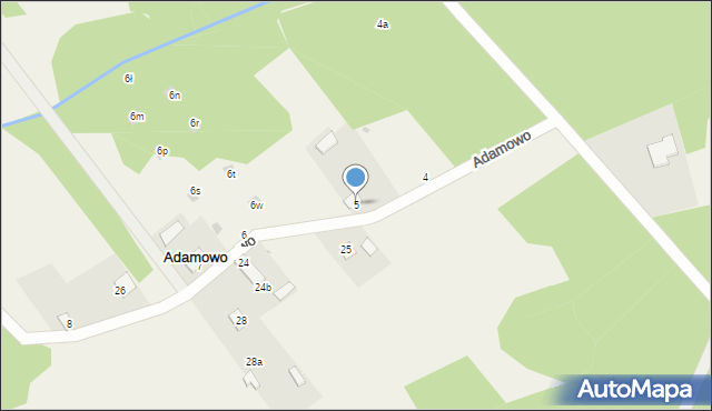 Adamowo, Adamowo, 5, mapa Adamowo