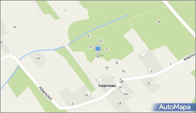 Adamowo, Adamowo, 6p, mapa Adamowo