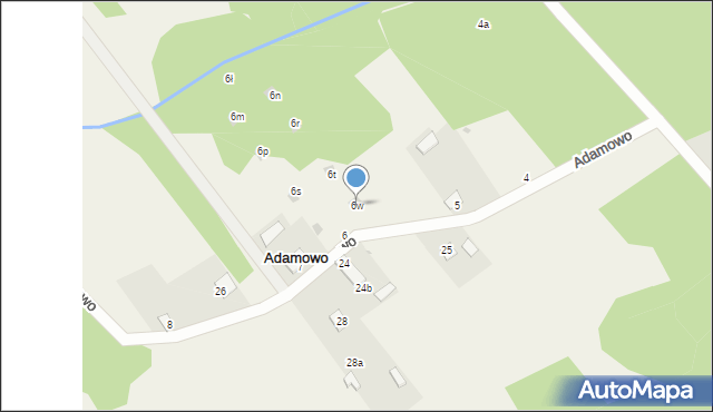 Adamowo, Adamowo, 6w, mapa Adamowo