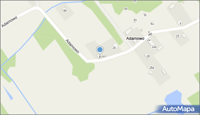 Adamowo, Adamowo, 8, mapa Adamowo