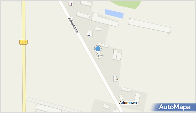 Adamowo, Adamowo, 9, mapa Adamowo