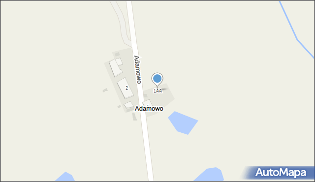 Adamowo, Adamowo, 1AA, mapa Adamowo