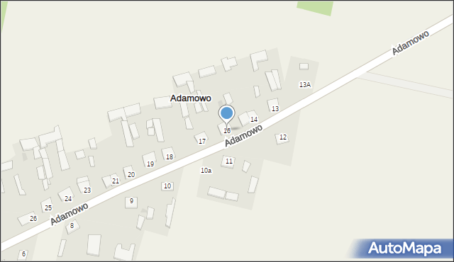 Adamowo, Adamowo, 16, mapa Adamowo