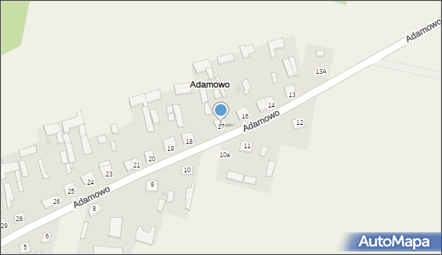 Adamowo, Adamowo, 17, mapa Adamowo